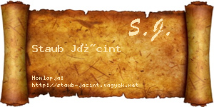 Staub Jácint névjegykártya